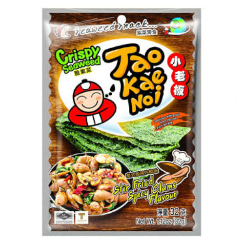 Taokaenoi Crispy Seaweed Stir Fried Spicy Clams Flavor 32 g