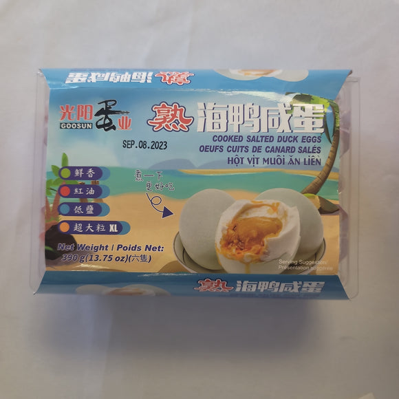 Goosun Cooked Salted Duck Egg 6 Ct Net.390 g