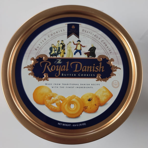 The Royal Danish Butter Cookies Tin 16 Oz