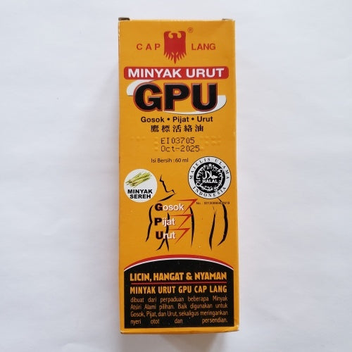 Cap Lang Minyak Urut GPU 60 ml