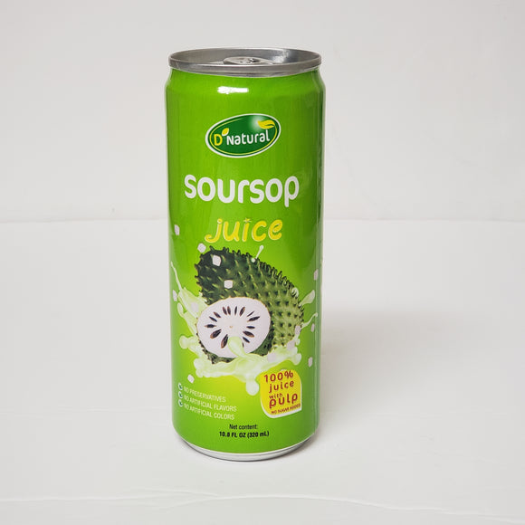 D'Natural Soursop 100% Juice with Pulp 10.8 oz