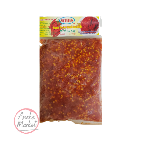 Willis Frozen Grated Small Red Chili (bag) 14 Oz