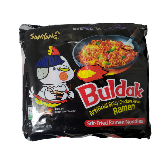 Samyang Buldak Spicy Chicken Flavor Stir-Fried Ramen Noodle (5 x 140 g)