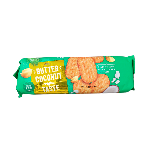 Jans Butter Coconut Crackers 6.7 oz