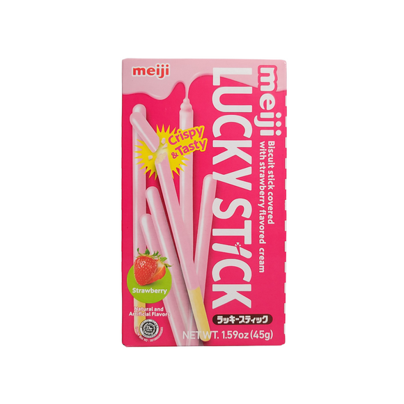 Meiji Lucky Stick Strawberry Flavored Cream 45 g (1.59 oz)