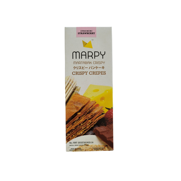 Marpy Crispy Crepes Cookies Strawberry 75 g (Martabak Crispy)