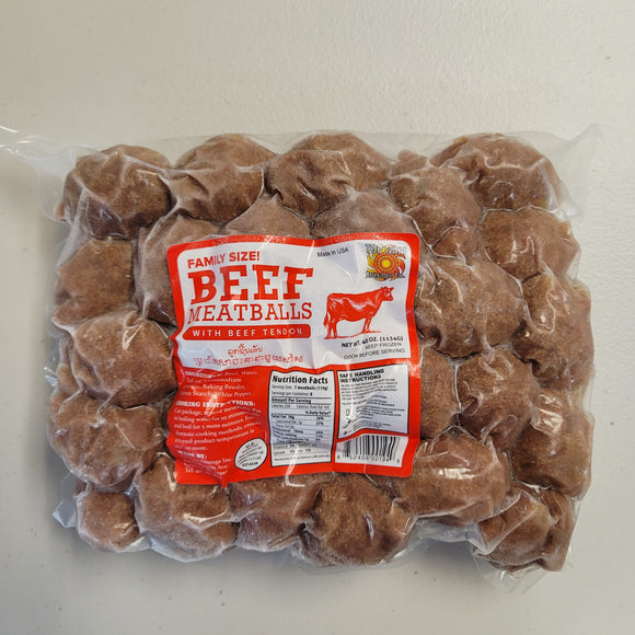 Top Beef Meatballs With Tendon Family Pack 40 Oz