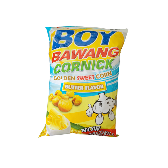 Boy Bawang Cornik (Fried Corn Snacks) Butter Flavor 3.54 Oz (100 g)