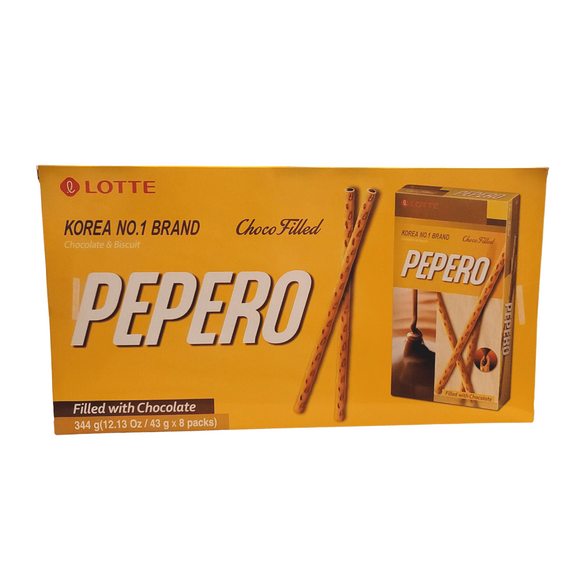 Lotte Pepero Choco Filled Biscuit (8 x 43 g)