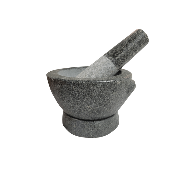 Thai Stone Mortar & Pestle Mini 5.5 Inches Diameter