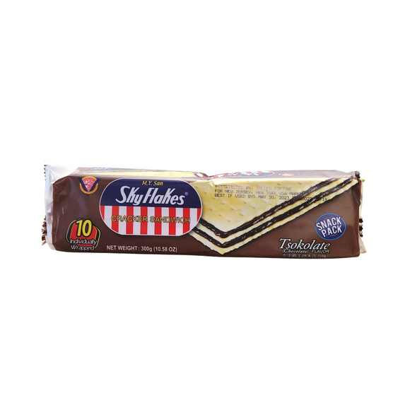 M Y San SkyFlakes Crackers Chocolate 10 x  30 g Individually Wrapped
