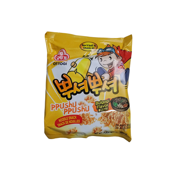 Ottogi Ppushu Ppushu Noodle Snack Bulgogi Flavor 90 g
