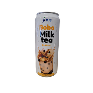 Jans Boba Milk Tea Classic Drink 16.6 Oz