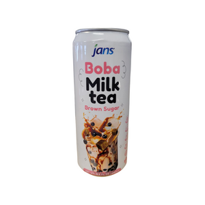 Jans Boba Milk Tea Brown Sugar Drink 16.6 Oz