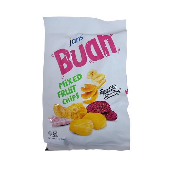 Jans Buah Dried Mixed Fruit Chips 7 oz (200 g)
