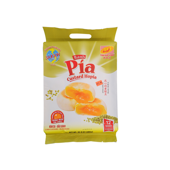 Hopia Cake Banh Pia Lava Custard Mungbean  12 Counts (480 g)