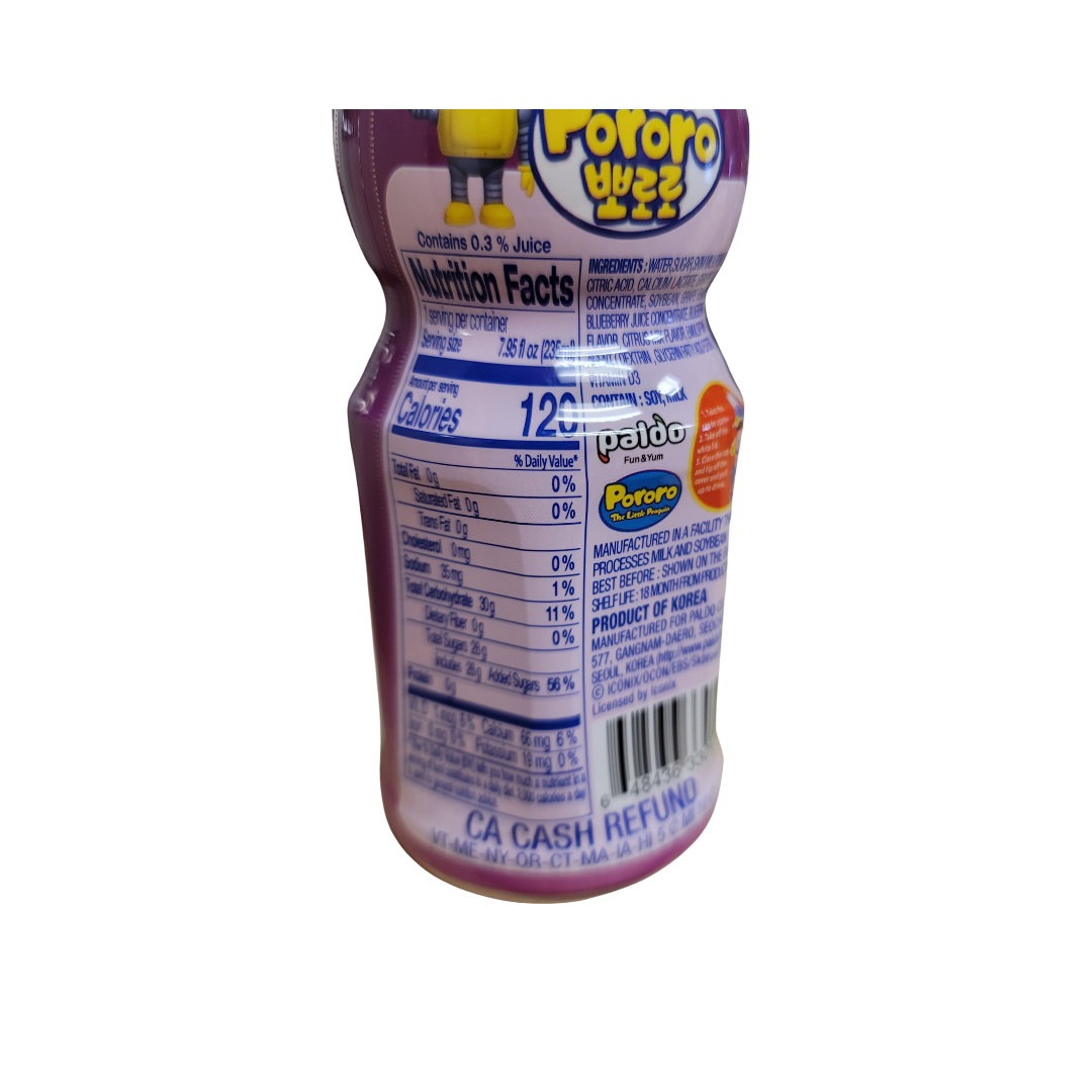Paldo Pororo Blueberry Flavor Drink 7.95 (235 ml) – Aneka Market