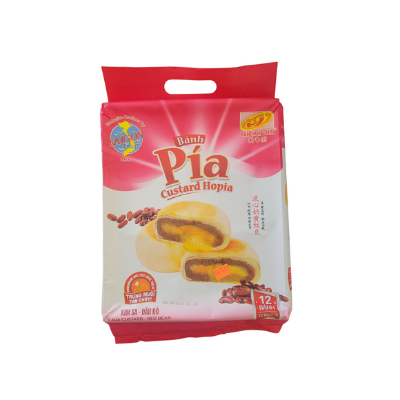 Hopia Cake Banh Pia Lava Custard Red Bean 12 Counts (480 g)