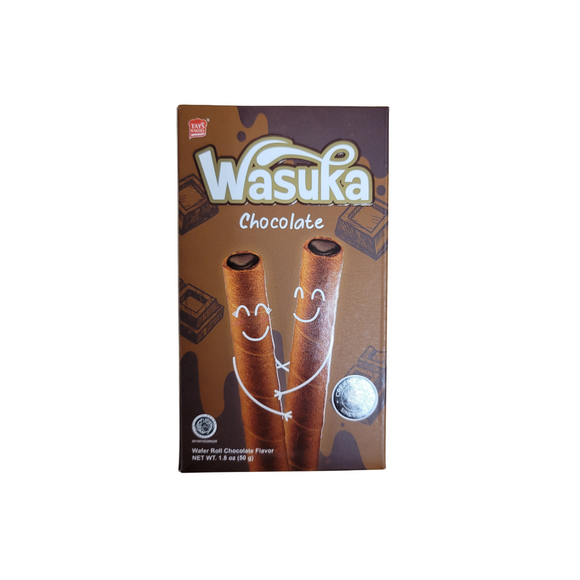 Wasuka Wafer Roll Chocolate Flavor 1.8 Oz (50 g)