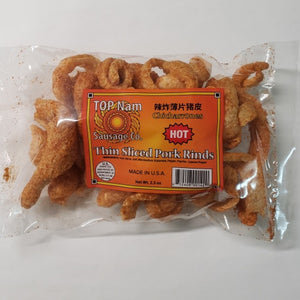 TOP Nam Fried Sliced Pork Rind Hot 2.5 oz