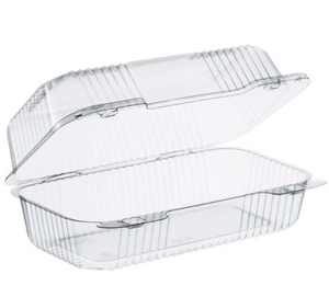 C35UT1 Single Compartment Clear Hinged Lid Container 25 pcs