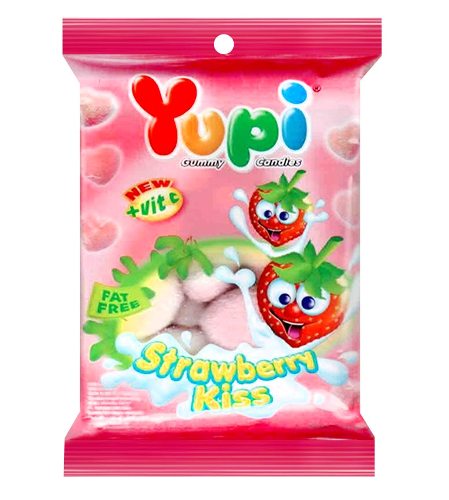 Yupi Strawberry Kiss Gummy Candy